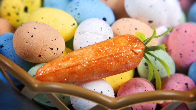 Colorida Celebración Tradicional Pascua Huevos Pascuales Foto