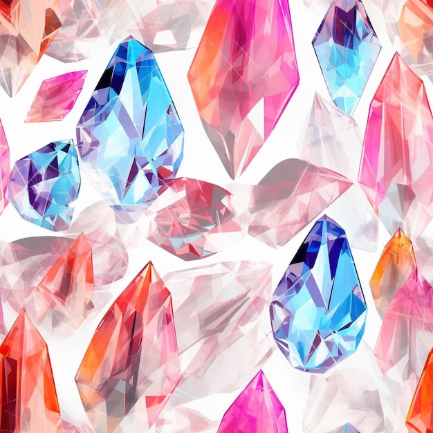 Una colorida colección de gemas, la palabra diamante.