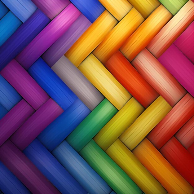 Foto una colorida exhibición de lápices de colores del arco iris.