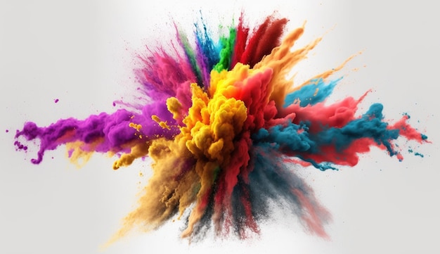 Una colorida explosión de polvo y polvo.