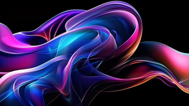 colorida forma de humo remolinos en un fondo negro
