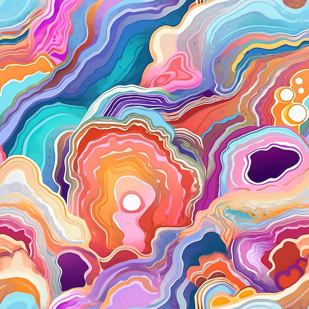 Una colorida ilustración abstracta de un fondo colorido.