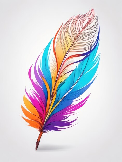 Una colorida ilustración de plumas.