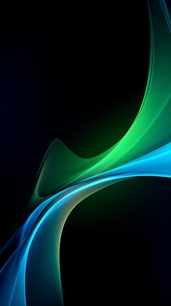 coloridas abstractas sendero de luz curva curva aleatoria color aleatorio color verde hiperrealista