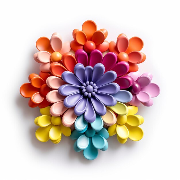 Foto coloridas delícias florais ilustrações de flores vibrantes esculturas de papel e arte de quilling