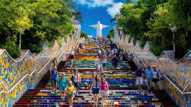 Las coloridas escaleras de Selaron en Río de Janeiro, Brasil