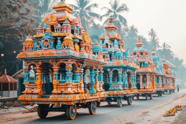 Las coloridas festividades de Ratha Yatra capturan la esencia de la felicidad y la unión durante el venerado festival hindú del carro, un caleidoscopio de alegría cultural.