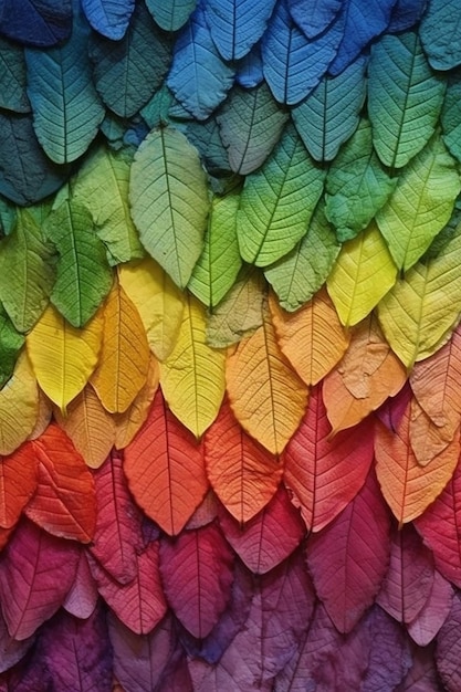 Foto las coloridas hojas de otoño en el fondo natural