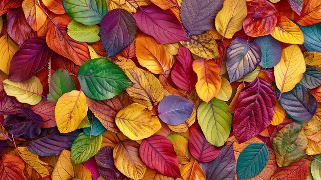 Las coloridas hojas de otoño en una vibrante exhibición de la belleza de la naturaleza