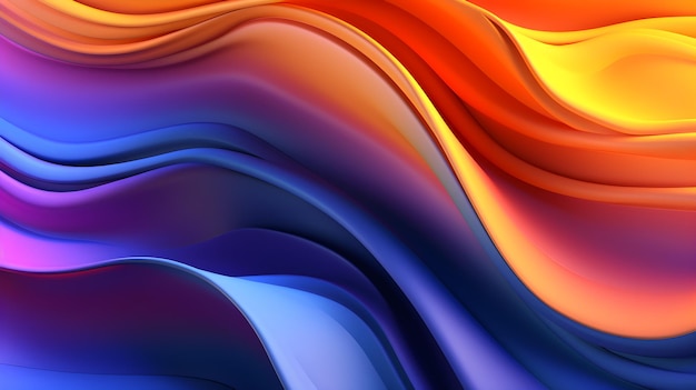 Unas coloridas líneas onduladas en diferentes colores.