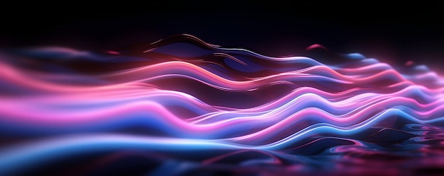 Unas coloridas ondas de luz.