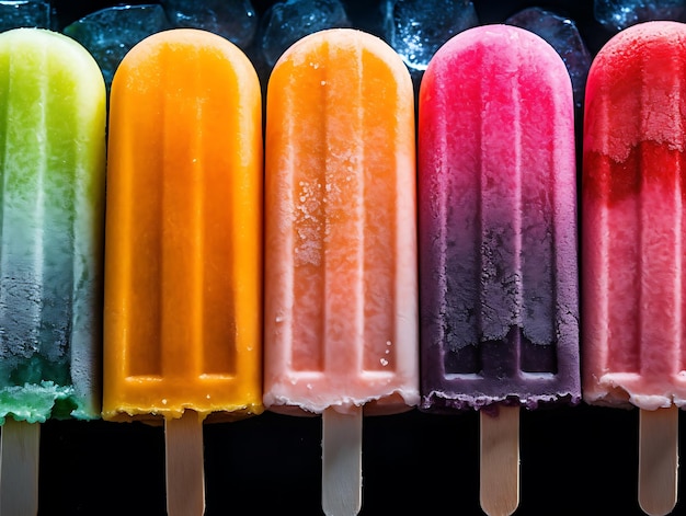 Las coloridas paletas de verano de cerca Ai Generative