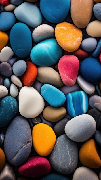 Las coloridas piedras de la playa