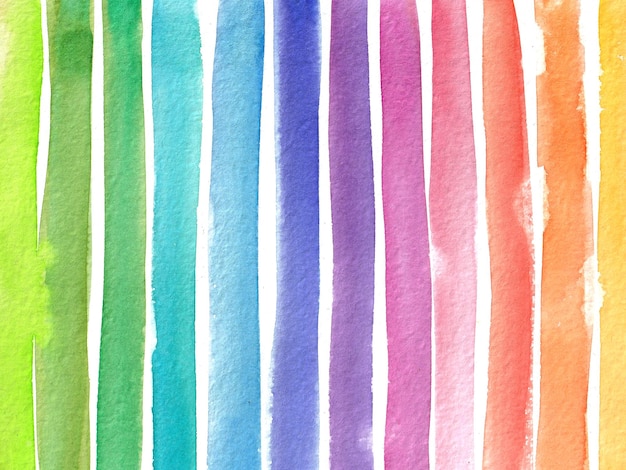 Coloridas rayas verticales de acuarela en tonos de arco iris con suaves gradientes un animado y artístico
