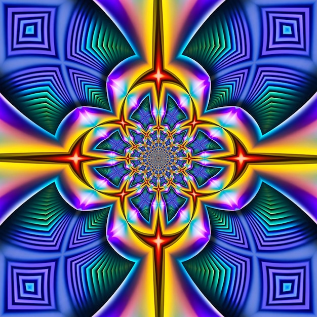 Colorido abstracto azul rojo y amarillo
