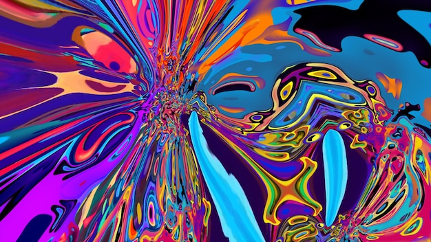 Colorido abstracto psicodélico y fondo fluido para el video musical
