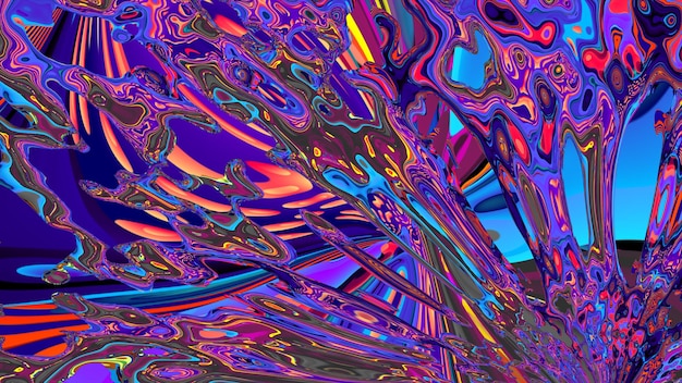 Colorido abstracto psicodélico y fondo fluido para el video musical
