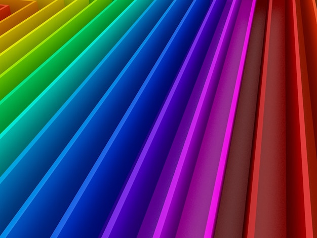 Foto colorido abstrato da curva do arco-íris, 3d