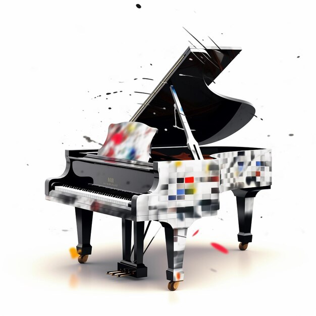 El colorido arte de mashup de piano