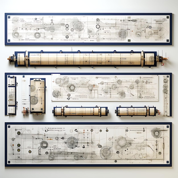 Foto colorido blueprint tracing paper semi transparente branco color tracing conceito criativo ideia de design