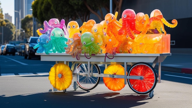 El colorido carrito de gelatinas de Los Ángeles