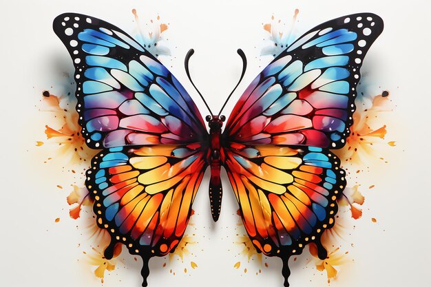 Colorido clipart mariposa para la decoración aigenerado