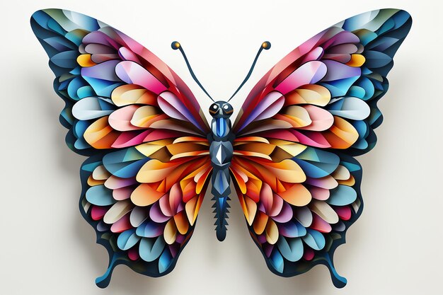 Colorido clipart mariposa para la decoración aigenerado