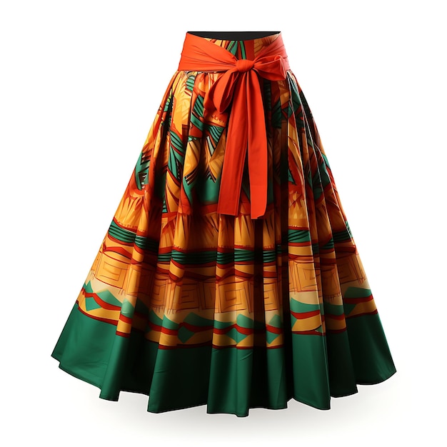 Colorido de Zambian Chitenge Type Wrap Skirt Material Algodão Cor Conce roupas tradicionais moda