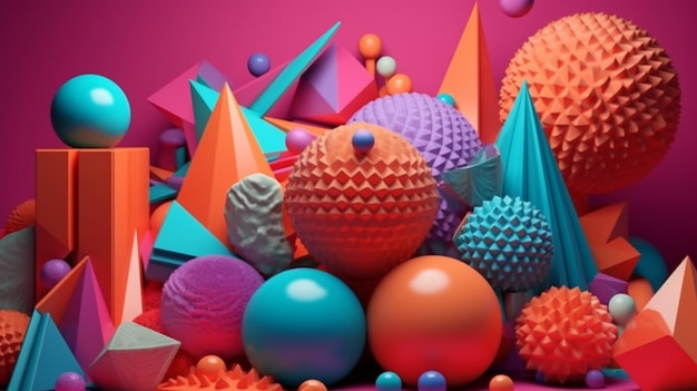 Un colorido despliegue de balones y balones.