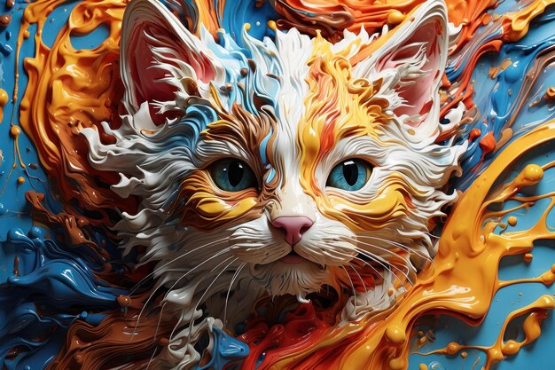 El colorido encanto de un gatito maltés