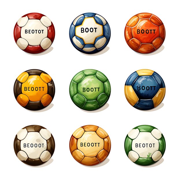 El colorido equipo de fútbol de mesa brasileño de Futebol De Boto Colores Objetos tradicionales creativos de plástico