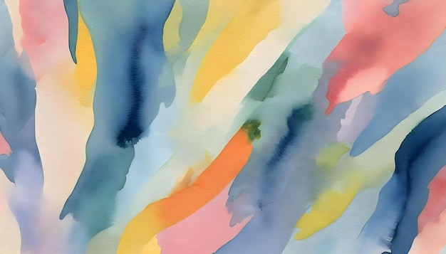Colorido estilo de acuarela ilustración abstracta colores vibrantes manchas pinceles movimiento fluido