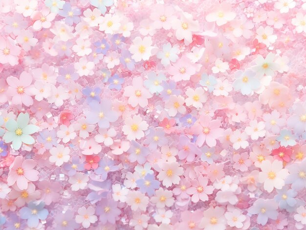 Colorido flor acuarela patrón fondo papel tapiz pastel día de San Valentín estandarte resumen