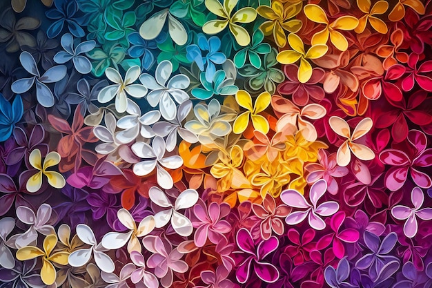 Foto colorido de flores frangipani como fondo tailandia