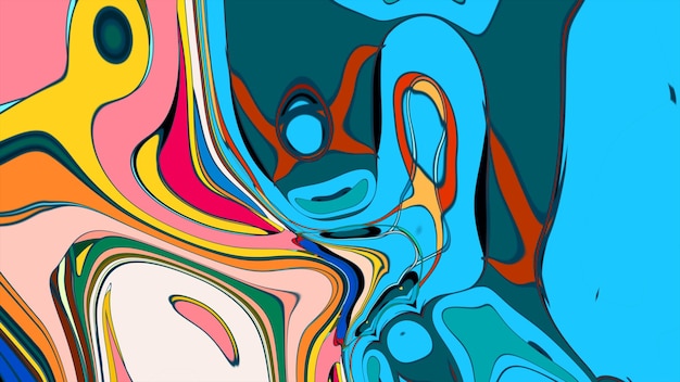 Colorido fluido abstracto patrón de fondo psicodélico para el verano
