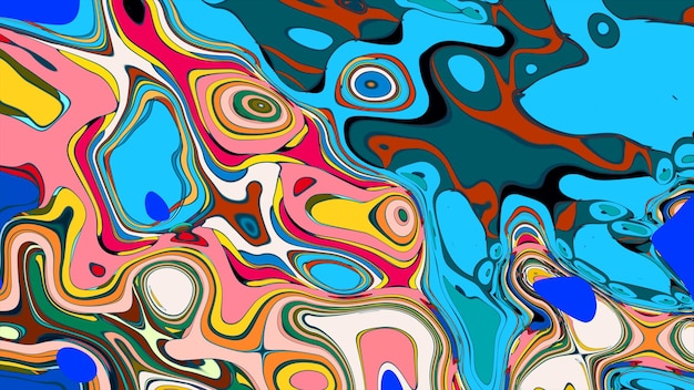 Colorido fluido abstracto patrón de fondo psicodélico para el verano