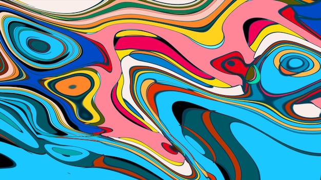 Colorido fluido abstracto patrón de fondo psicodélico para el verano