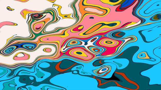 Colorido fluido abstracto patrón de fondo psicodélico para el verano