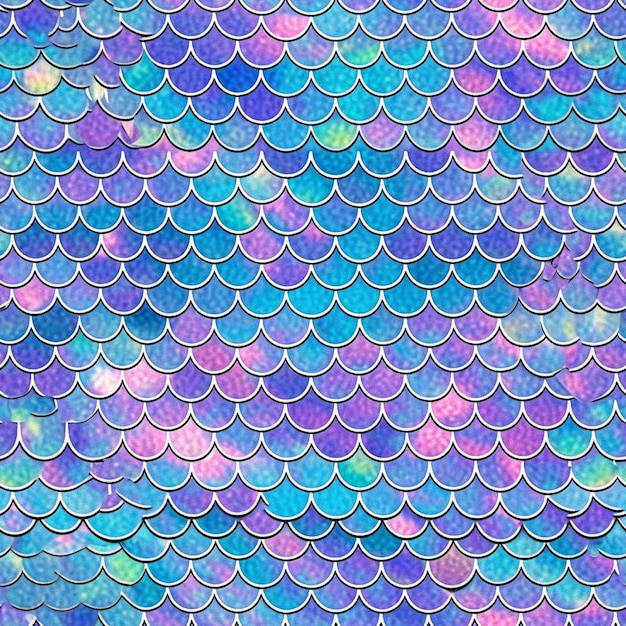 Un colorido fondo de escamas de pescado con un patrón de escamas de pescado.