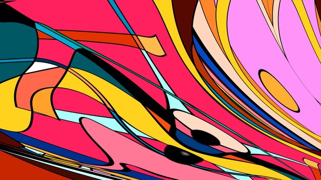 Colorido fondo fluido psicodélico abstracto para el festival de música de verano