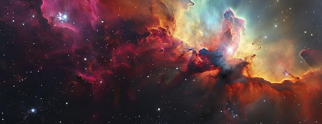 El colorido fondo de la galaxia espacial