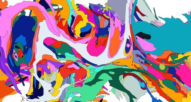 Colorido fondo psicodélico fluido abstracto Año Nuevo 2025