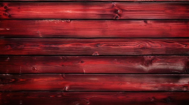 Foto el colorido fondo rojo rico y la textura de las tablas de madera