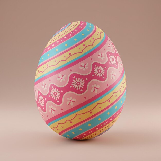 Colorido huevo de pascua