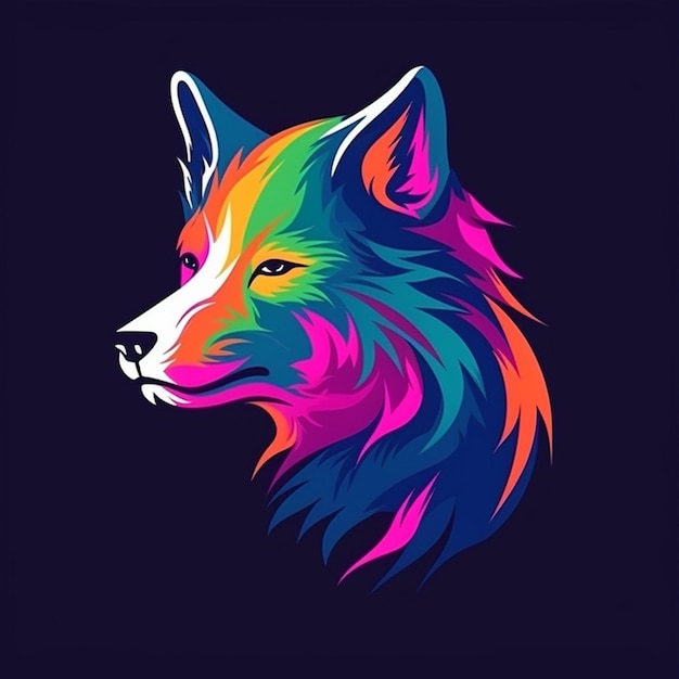 Foto el colorido logotipo del lobo5