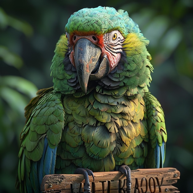 Foto el colorido loro volador los hermosos pájaros guacamayo