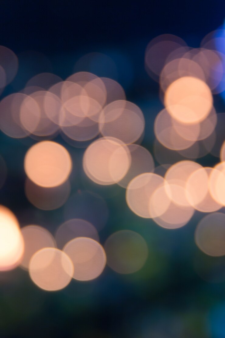 Foto colorido de luces bokeh borrosas