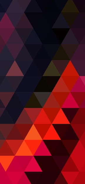 un colorido mosaico de triángulos con un fondo oscuro