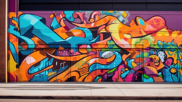 Un colorido mural que dice 'la palabra arte' en él