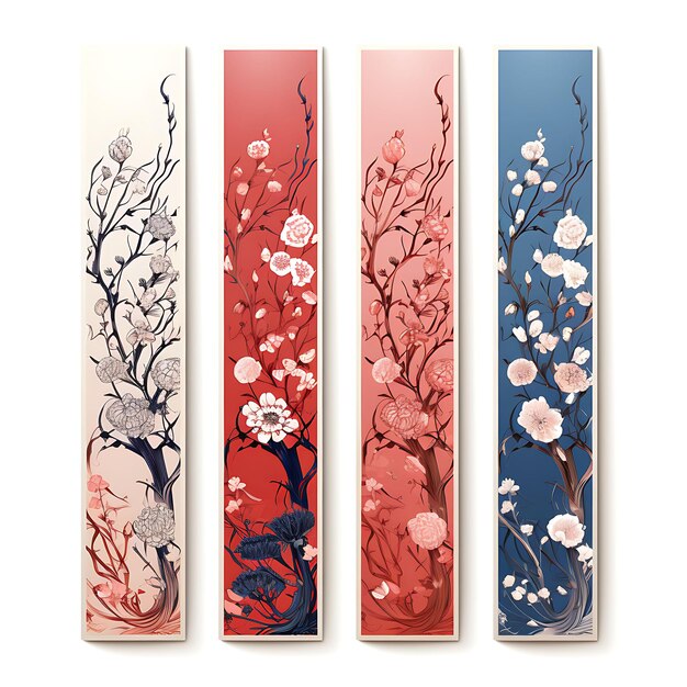 Foto el colorido papel washi japonés, las fibras hechas a mano, el concepto creativo y el diseño de la idea tradicional japonesa.